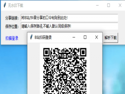抖音B站视频下载器V1.0(附源码) 