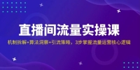 直播间流量实操课:机制拆解+算法洞察+引流策略,3步掌握流量运营核心逻辑 直播间流量实操课:机制拆解+算法洞察+引流策略,3步掌握流量运营核心逻辑
